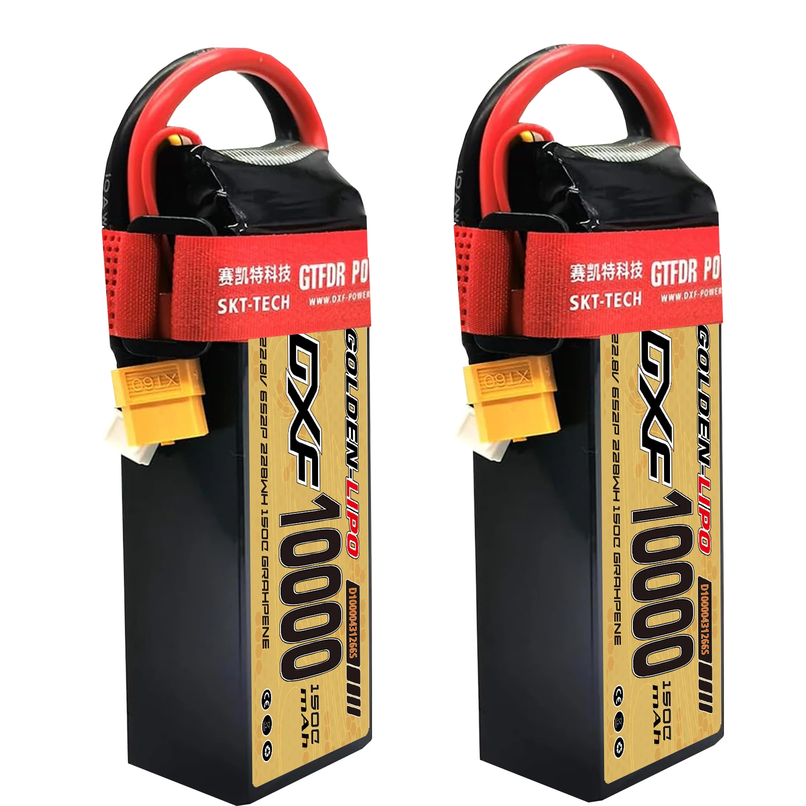 DXF 6S 10000mAh Lipo 22.8V 150C Battery Hard Case Battery with XT60 Connector for Car Truck Tank RC Buggy Truggy Racing Hobby