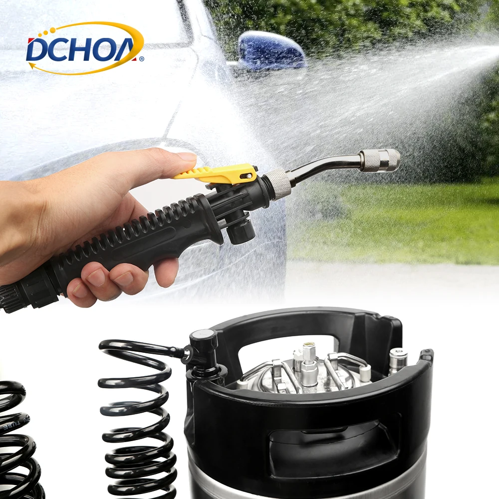 DCHOA 9.5L High Pressure Water Tank Sprayer Window Tint Keg Portable Stainless Steel Tank for PPF TPU Vinyl Film Installation