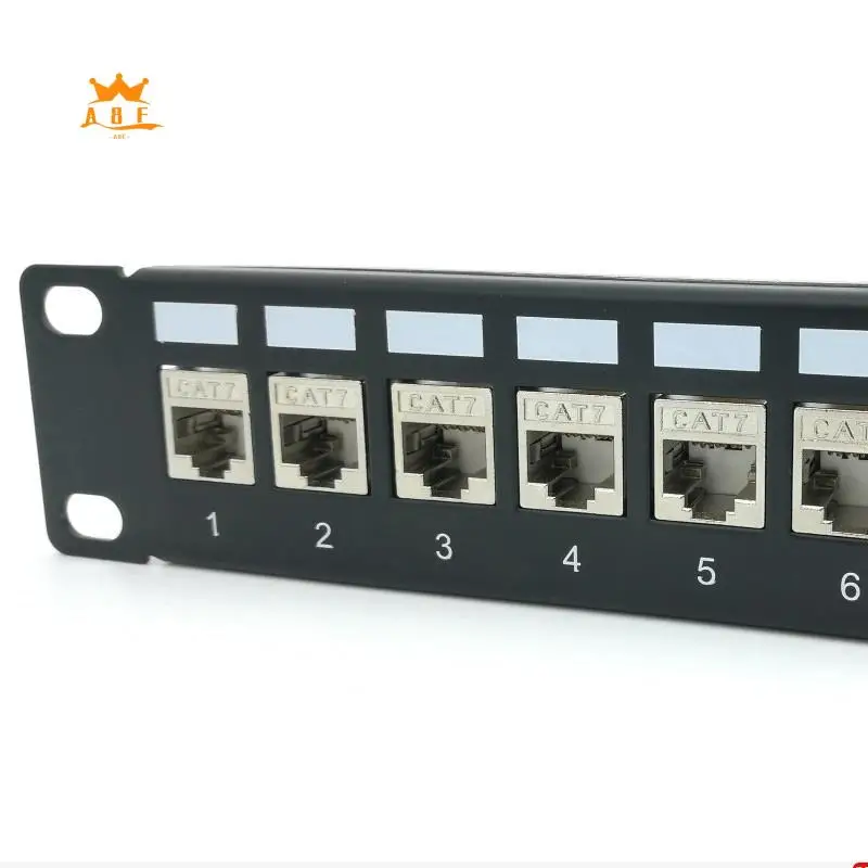 

Патч-панель A08E-Cat7, 24-портовая патч-панель CAT7/CAT6A FTP, полностью экранированная, включая в себя. 24X экранированный адаптер Keystone Cat7 1U, 19 дюймов