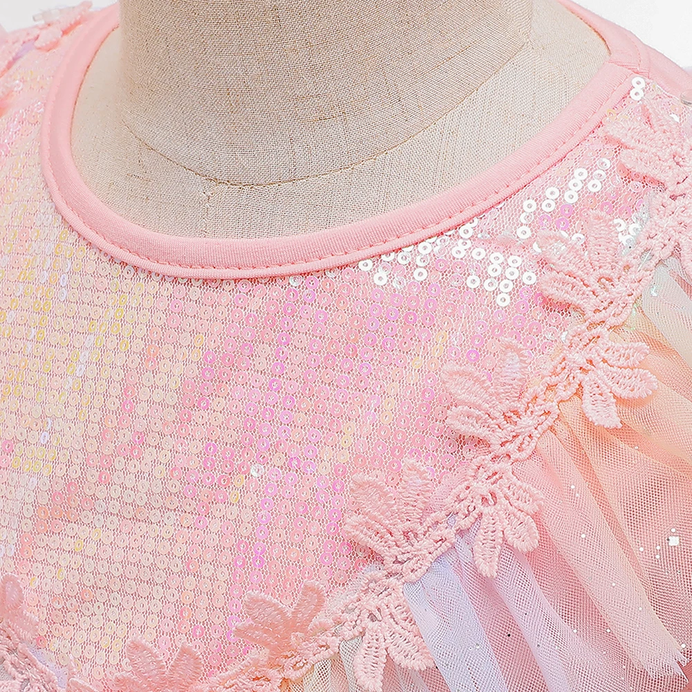 Klassisches Schneeprinzen-Partykostüm für Mädchen, Karneval, Halloween, Weihnachten, Tüll-Geburtstagskleid, Ballkleid, Mädchen-Cartoon-Kleid – Detail 8