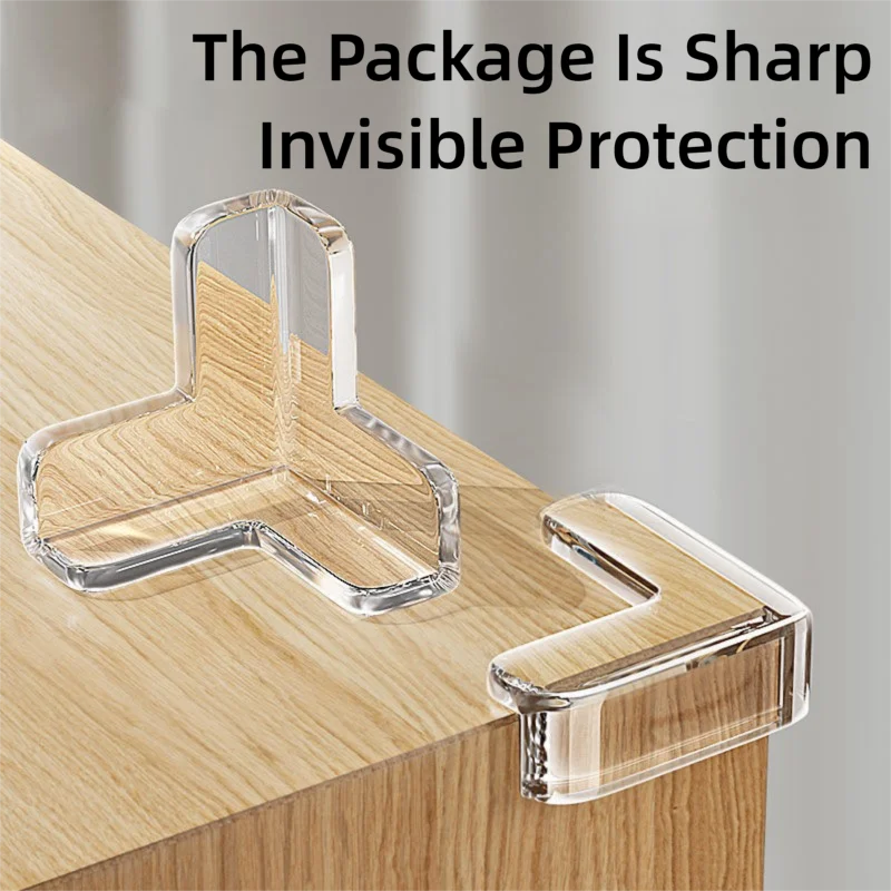 Transparent Table Corner Protective Pad, Anti-Collision Wrap Corner, Silicone & Glass & Furniture Sharp Corner Protective Pad