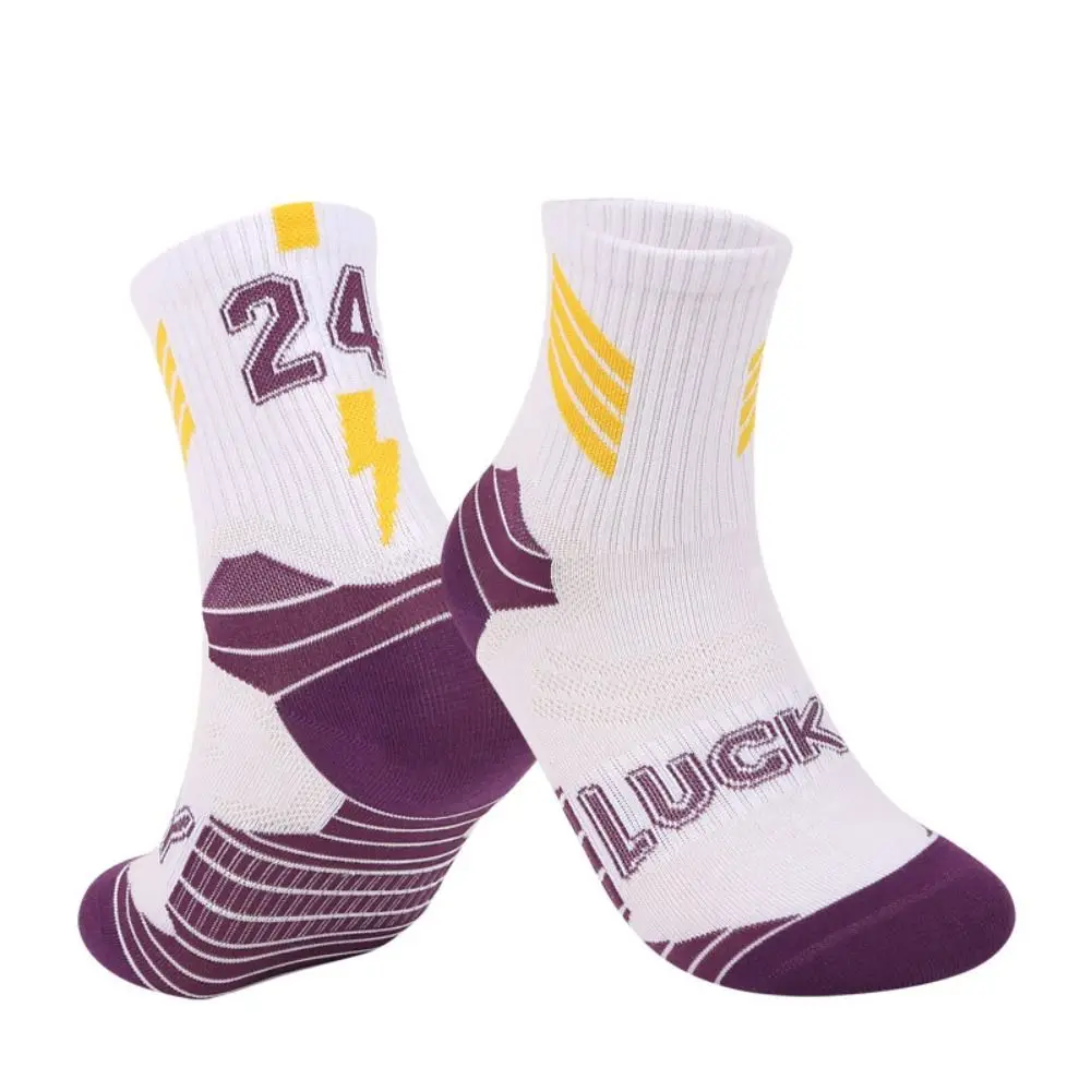 1 زوج موضة جوارب كرة السلة القطنية طويلة أنبوب على شكل عدم الانزلاق الأطفال جوارب لكرة القدم عادية حماية القدم منشفة الجوارب ركوب الخيل #2