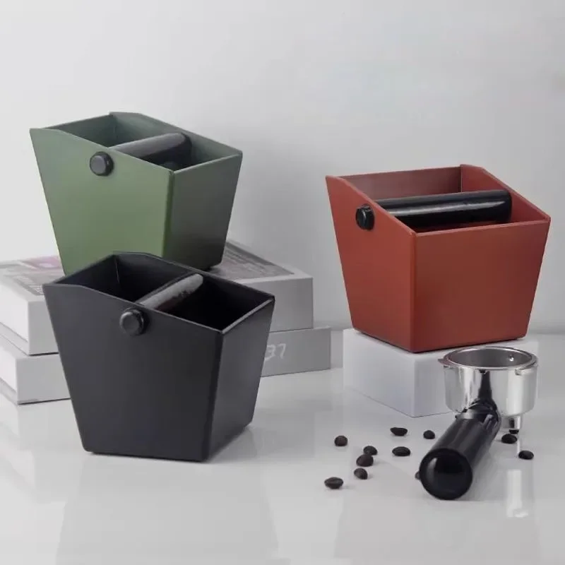 Household Coffee Grounds Bucket ABS Bar Counter Coffee Grounds Powder Storage Box Desktop Anti Slip Coffee Ground Knock BoxZI742