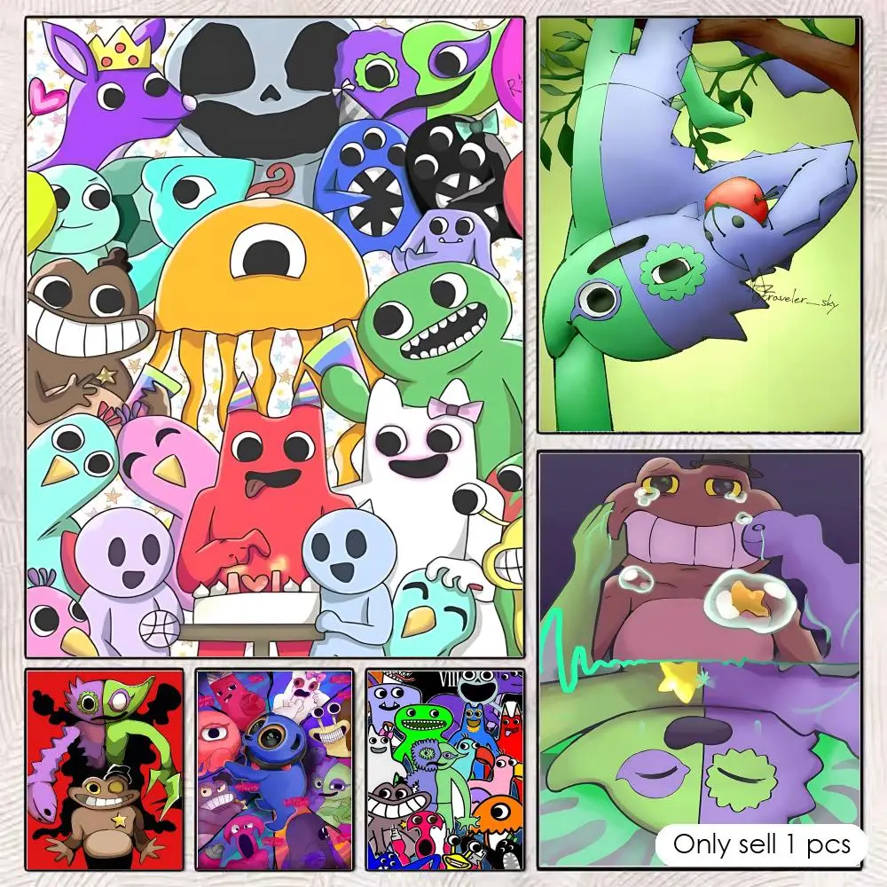 G-GartenS of B-Banban Funny Games Poster DIY Sticky HD Wall Decor Anti-wrinkle for Bedroom/e-sports room Family Life Pet anime