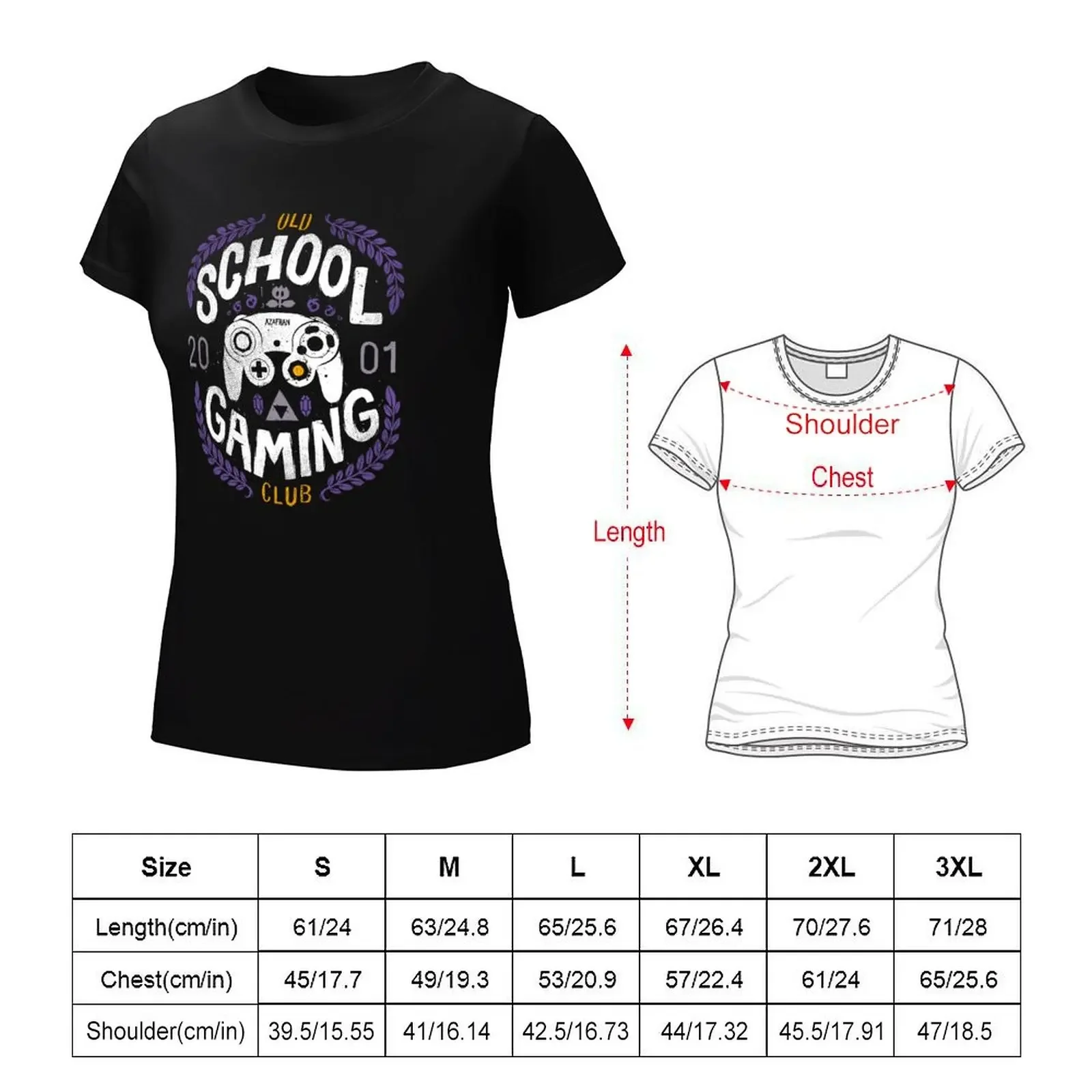 Old School Gaming Club - GC T-shirt vintage clothes Aesthetic clothing Summer Women's clothing