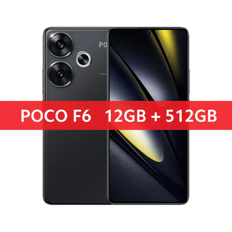 Newest POCO F6 Smartphone 256GB 512GB Snapdragon®8s Gen 3 6.67" 1.5K 120Hz CrystalRes AMOLED 90W Turbo Charging 5000mAh Battary
