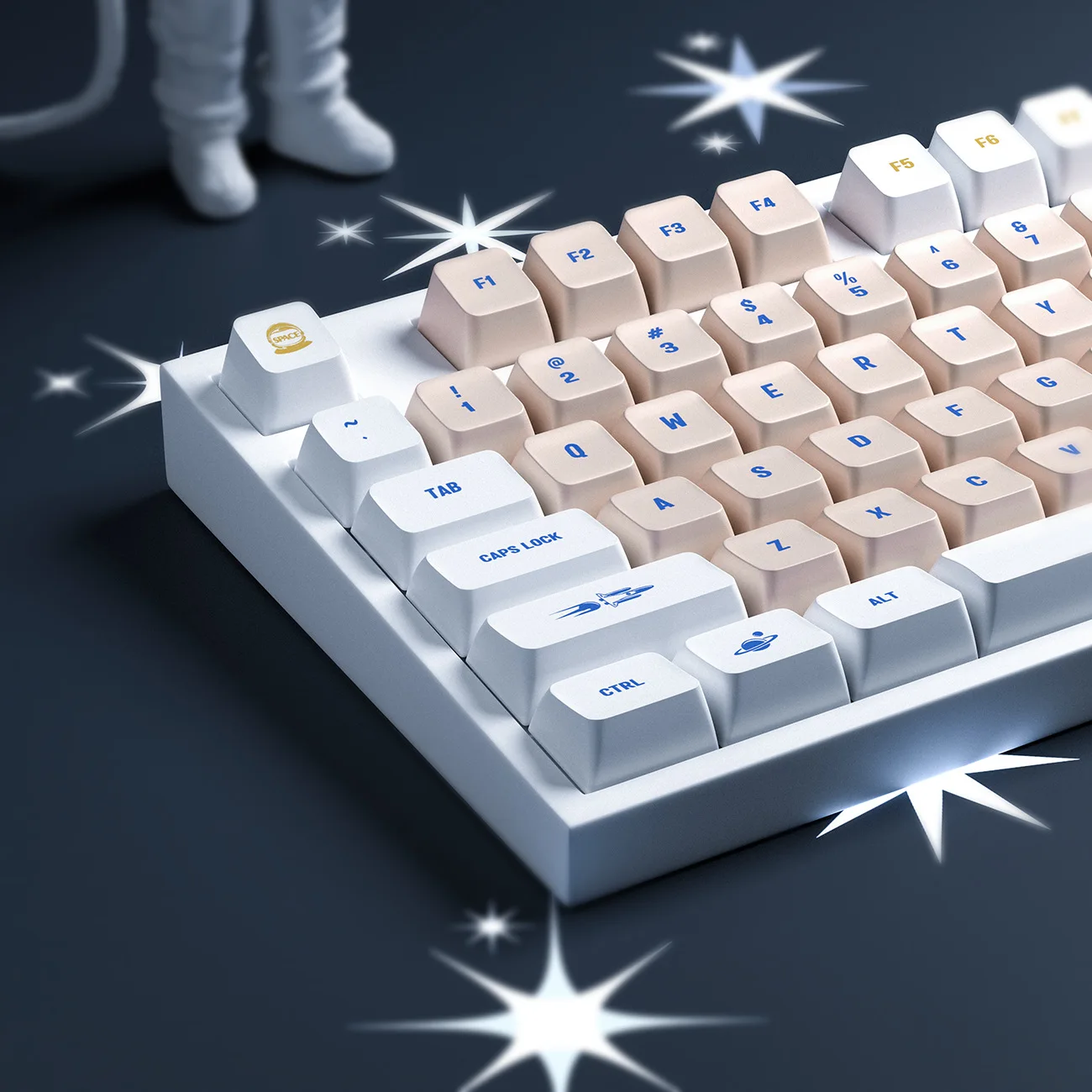 [Space Exploration] Personalized theme PBT single-sided mechanical keyboard keycaps