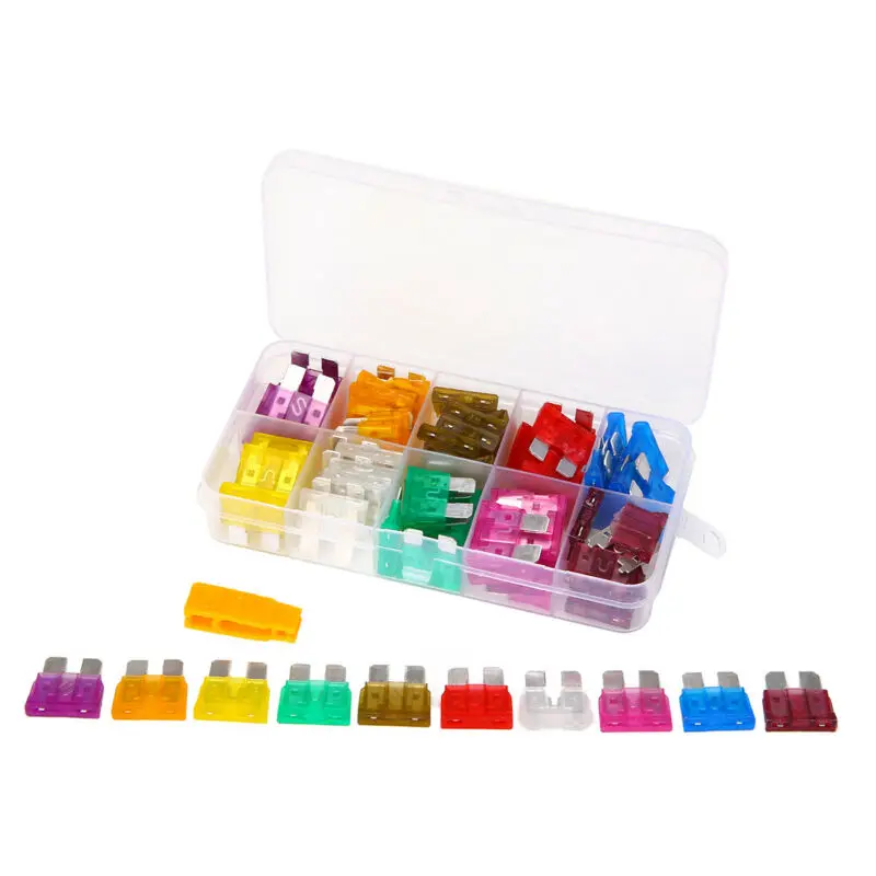 81pcs 12V Standard Blade Car Fuses 3A-40A Assorted Set Fuses Puller Kit Car Truck SUV for camper Boat Fuses Accessories