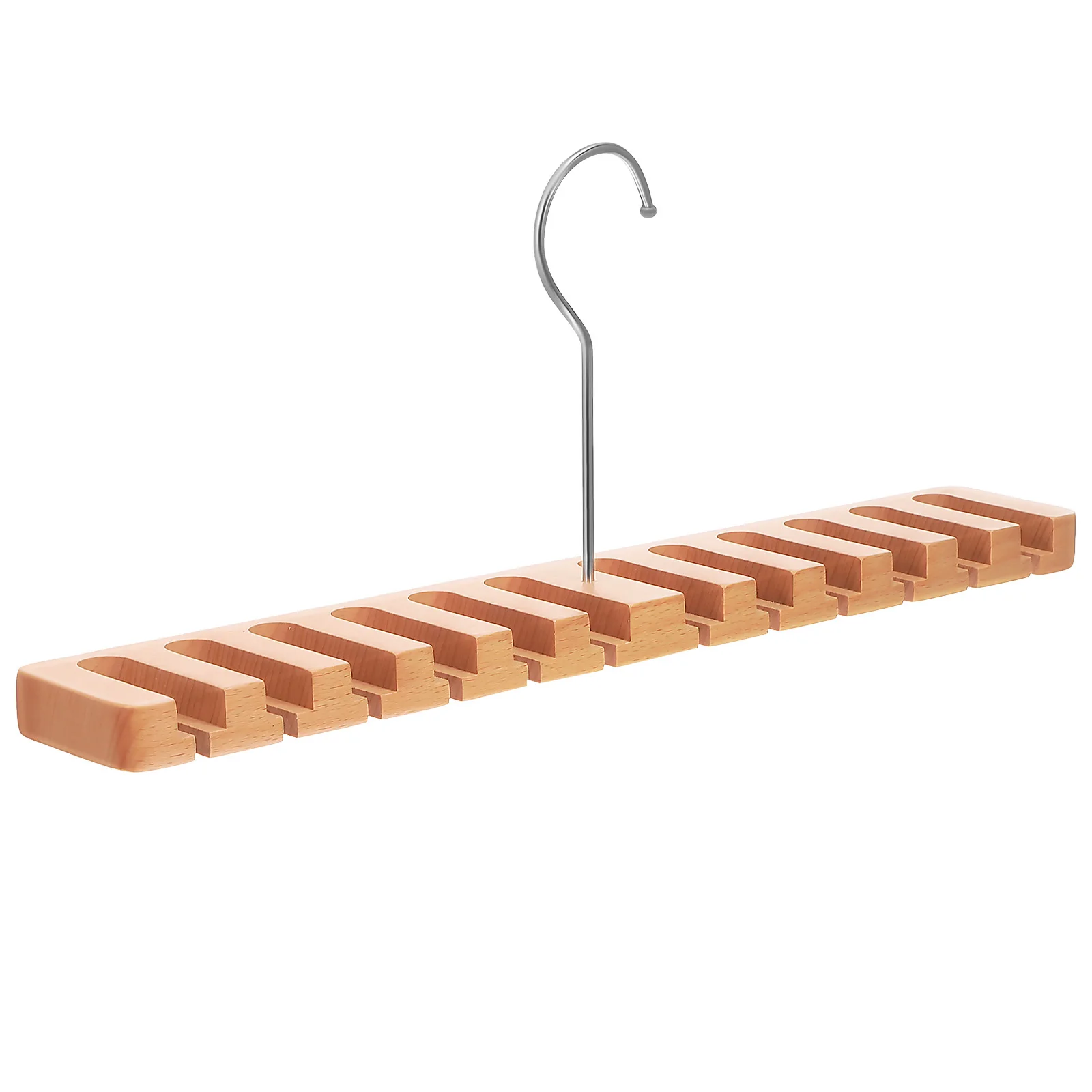 

Wooden Belt Organizer 12 Slots Space Saving Belt Hanger Rack Closet Storage Accessory Holder Hanger Tie Holder