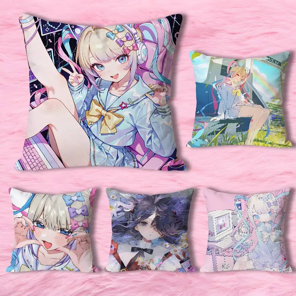 

N-Needy Girl O-Overdose Game Pillow Cases for Bedroom Living Room Sofa Home Decor Polyester Cushion Cover with Zipper