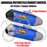 51mm Universal FMF Motorcycle Exhaust Pipe Muffler Escape For CRF150F CRF250F EXC WR450 RC390 Pitbike ATV Motocross Etc Exhaust