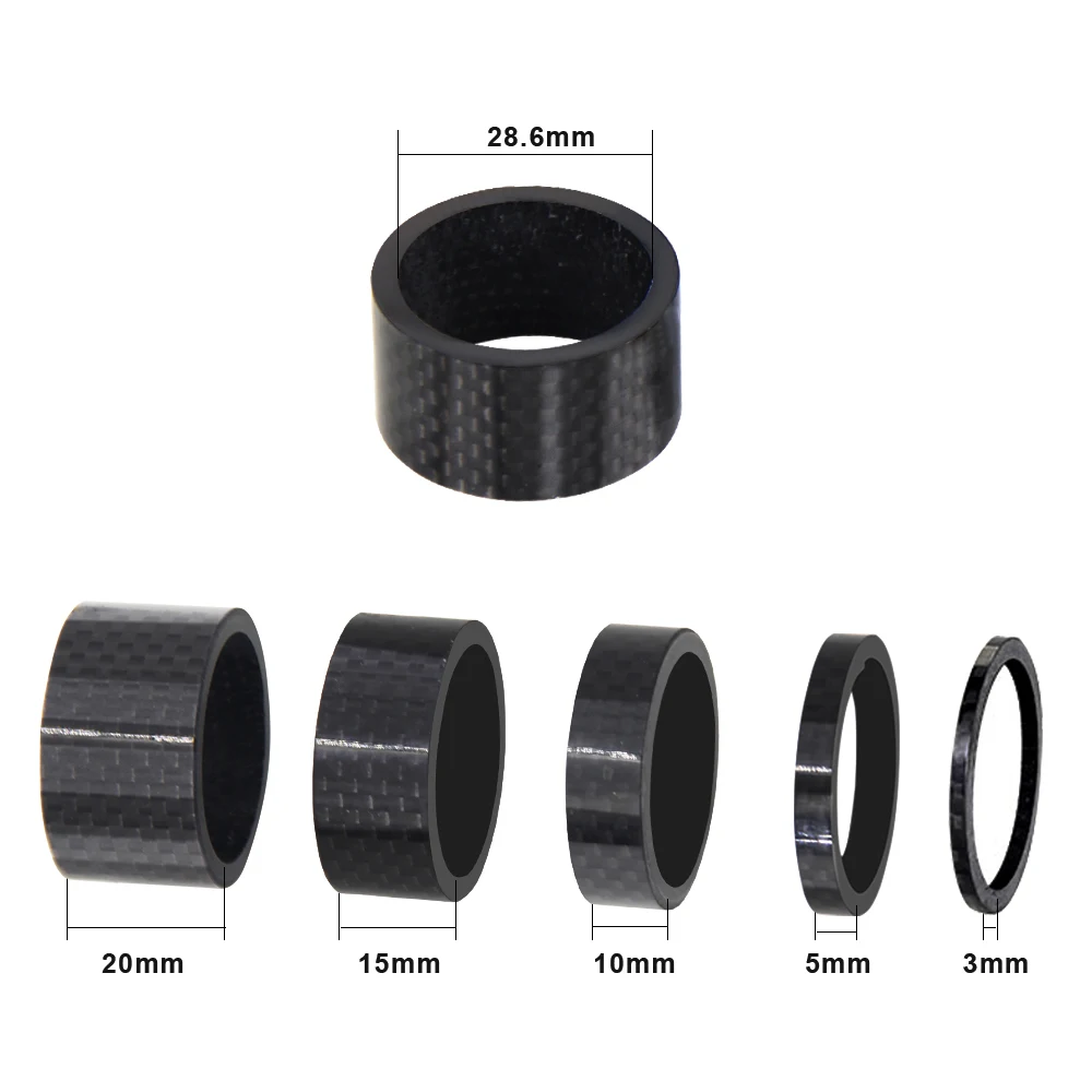 RXL SL-Road Handlebar gaskets, Bicycle Handlebar, Bike Accessories，carbon fiber,bike handlebar stem spacer，3K Glossy，No Logo