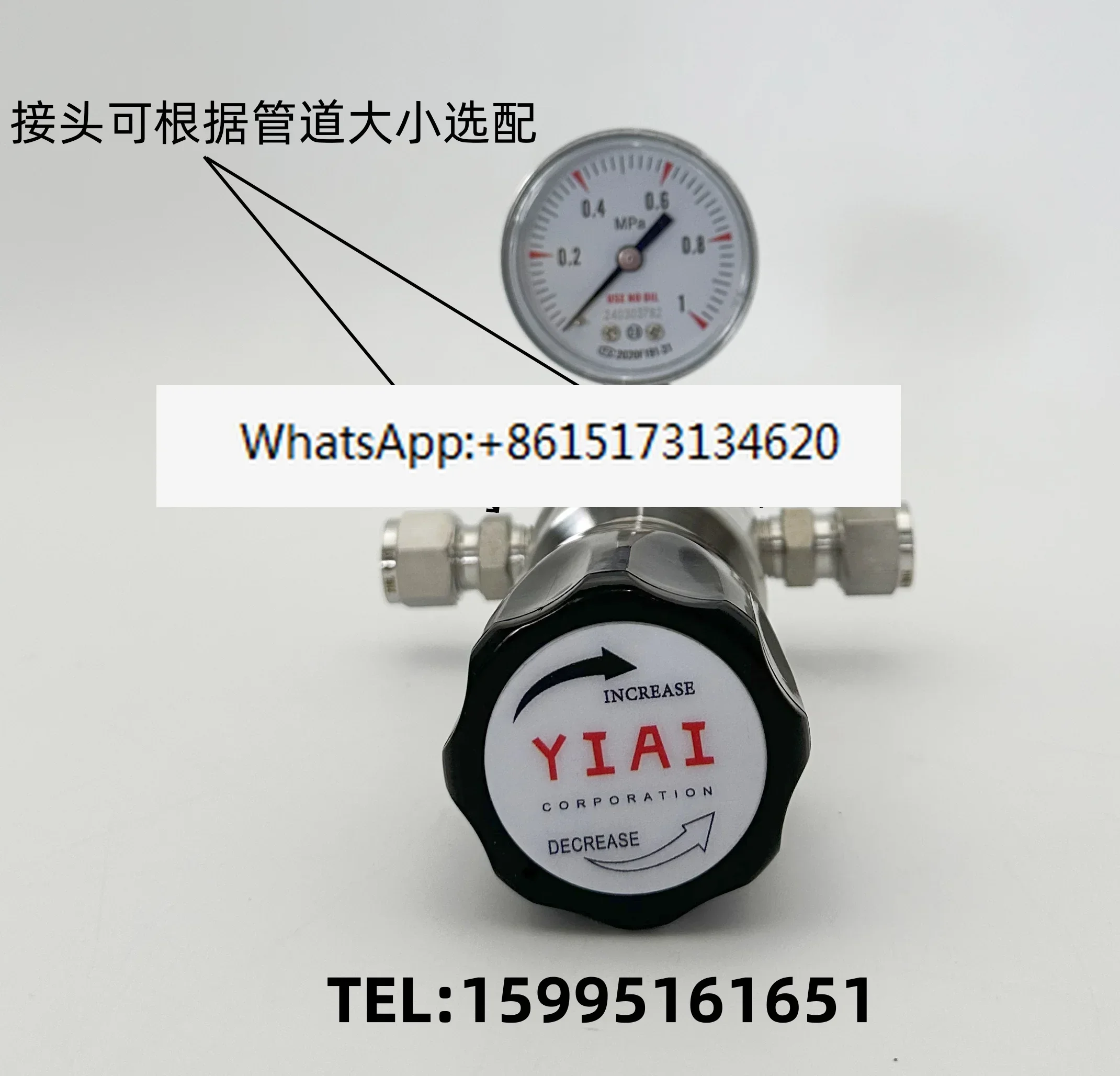 Stainless steel back pressure valve 316L stabilizing valve laboratory