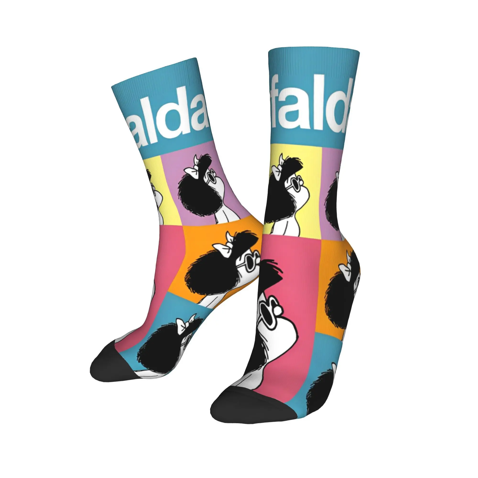 Men Women Mafaldas manga anime cartoon  Socks Cotton Funny Happy  Socks Harajuku Merch Middle Tube Crew Socks Suprise Gift Idea