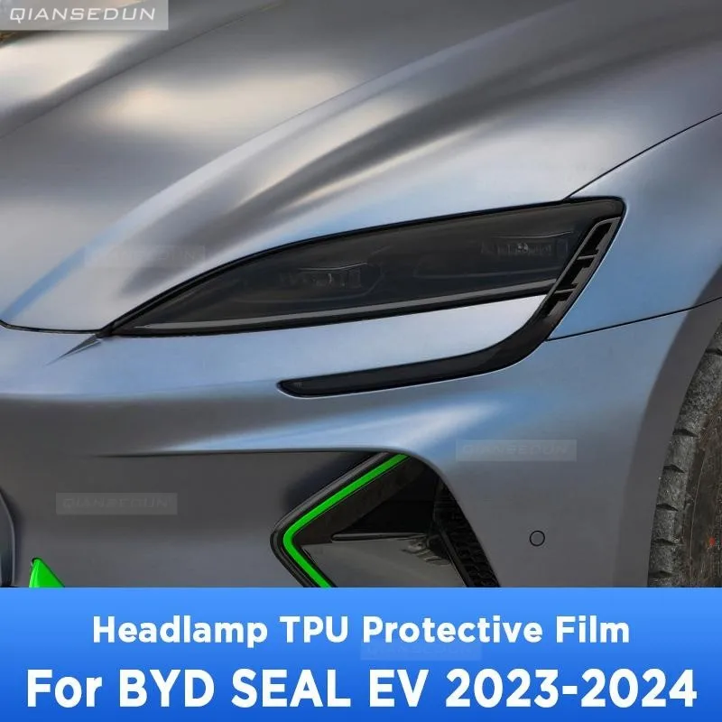 

For BYD SEAL EV 2023 2024 Car Exterior Headlight Anti-scratch Front Lamp Tint TPU Protective Film Cover Repair Accessories