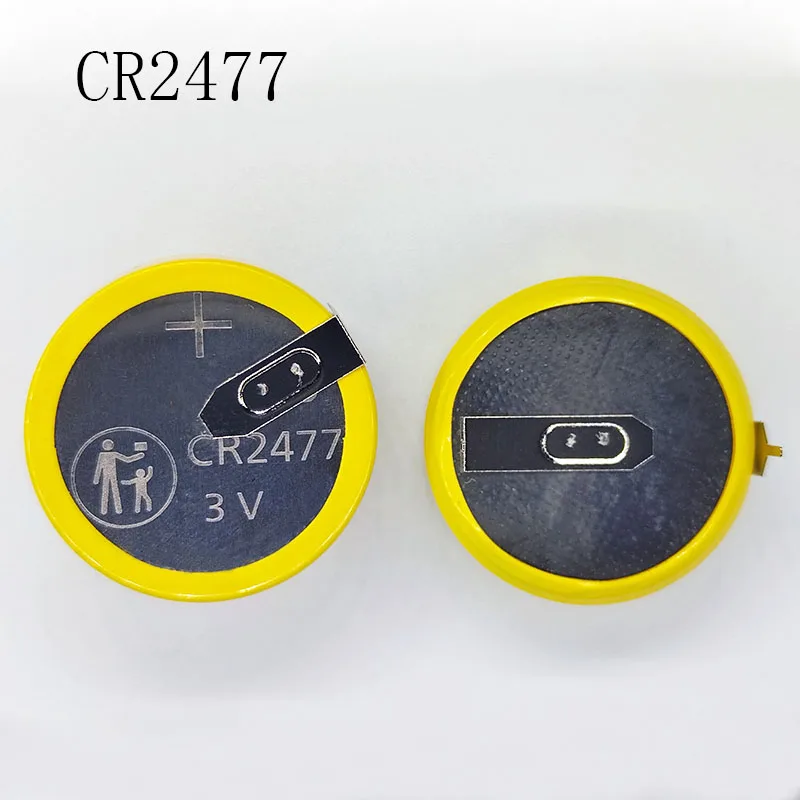 5PCS/LOT CR2477 2477 3V Horizontal lithium battery with welded foot battery coin cell button batteries