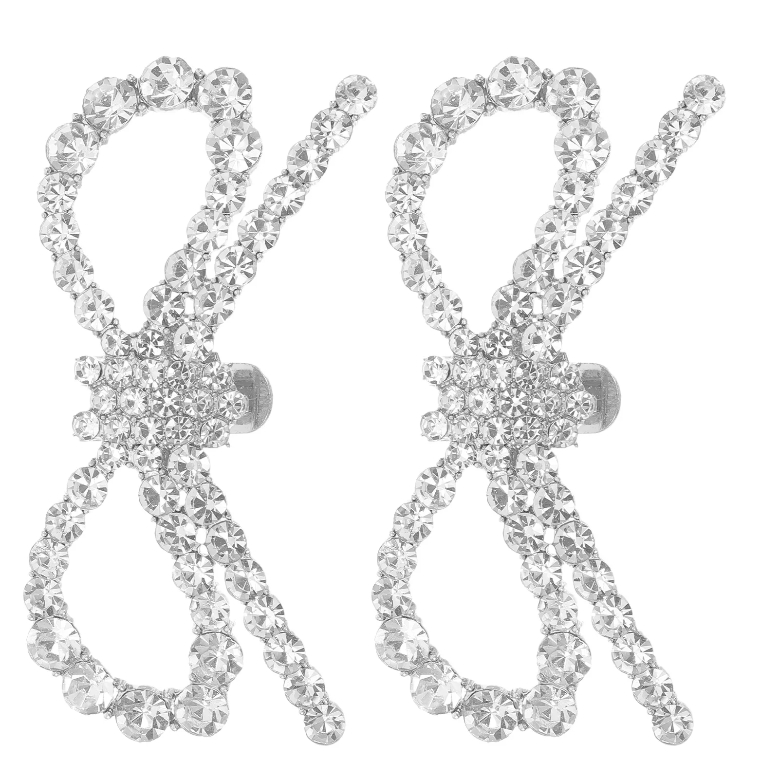 

Wedding Shoe Buckle Bowknot Accessory Clip Bows Charms Silver Shoes Decoration Miss