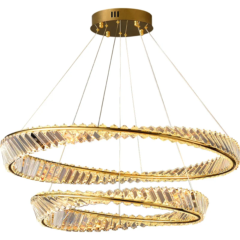 

Nordic Luxury Crystal Chandelier Postmodern Creative Villa Pendant Light Living Room Dining Room Indoor Decor Lustres Fixture