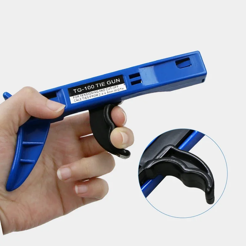 Cable Tie Gun Hand Tools Fastening Tool TG-100 Tensioning For Nylon Tightening The Clamp When Trimming