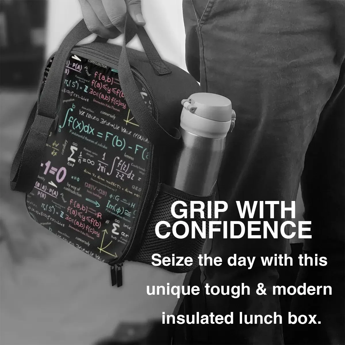 Pure Maths Nerd Insulated Lunch Bag for Outdoor Picnic Physics Science Leakproof Cooler Thermal Lunch Box Women Children