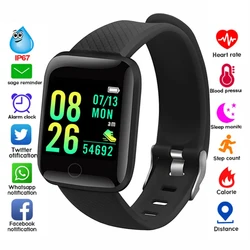 Reloj inteligente multifunción para hombre y mujer, pulsera con Control de música, recordatorio de mensajes, pasos deportivos, calorías, D13, despertador, 116Plus