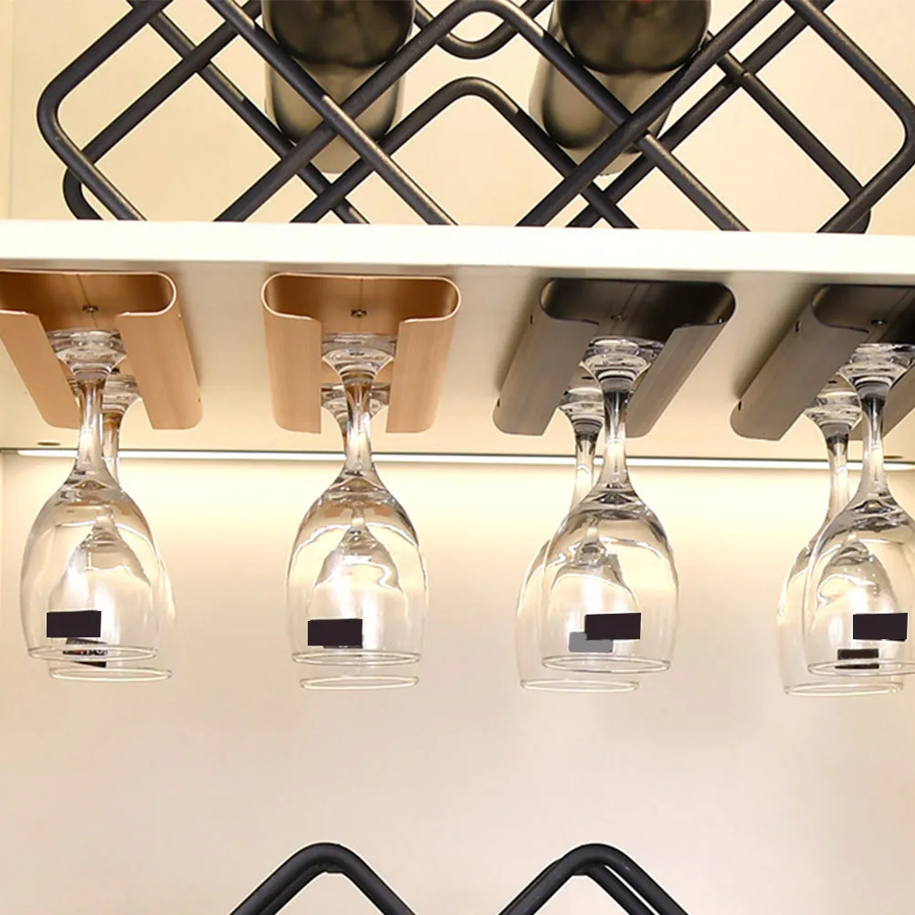 

Decorative Hanging Wine Glass Holder Goblet Rack Upside Down Design Easy Carry Organizer for Kitchen Bar Use Wine Cup Holder