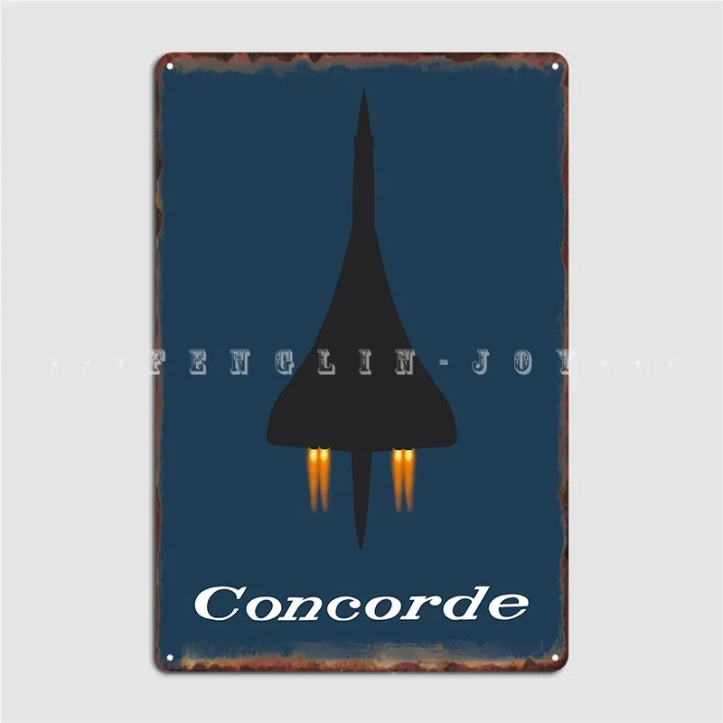 Concorde Afterburners 2 Metal Plaque Poster Bar Cave Wall Decor Club Classic Tin Sign Poster