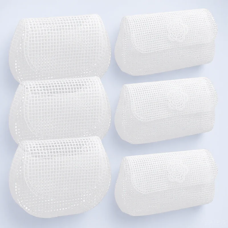 

6pcs Plastic Mesh Canvas Sheets 2mm Holes Handbag Accessories Bag Making Supplies Crochet Crafting Sheets White Plastic DIY