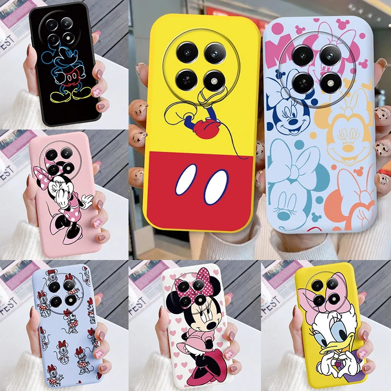 For Realme 12 12X 5G Case Soft TPU Shockproof Mickey Daisy Donald Duck?Cover For Realme 12 Bags 12 X Couple Anime Cartoon Shell