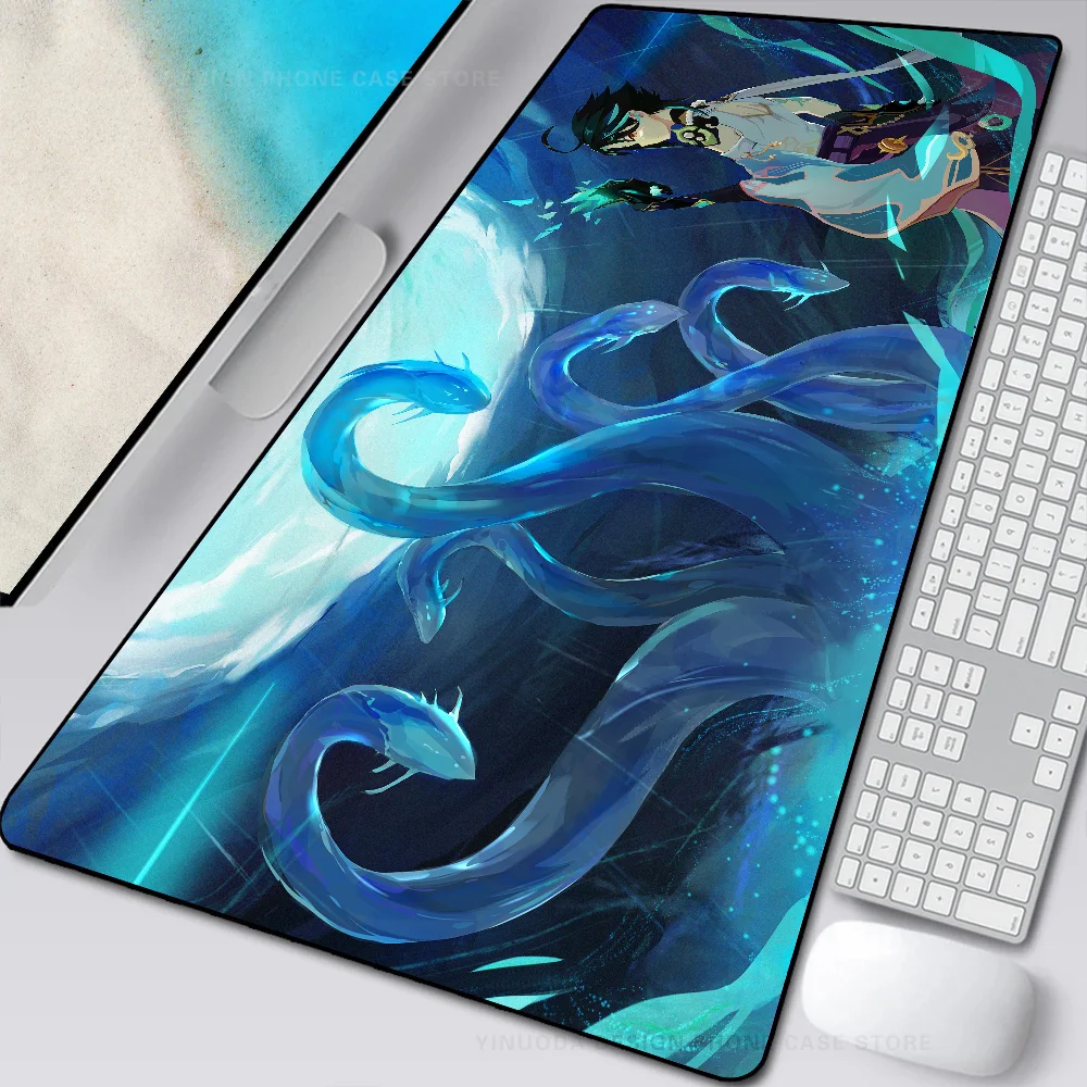 

Xiao Genshin Impact Mousepad Mouse Mat Desk Mat With Pad Gaming Accessories Prime Gaming XXL Keyboard Pad