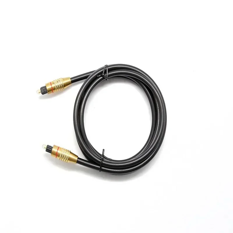 OD6.0mm Gold-plated Head Audio Optical Fiber Cable Toslink Audio Cable Digital Optical Fiber Side Interface Audio Transmission