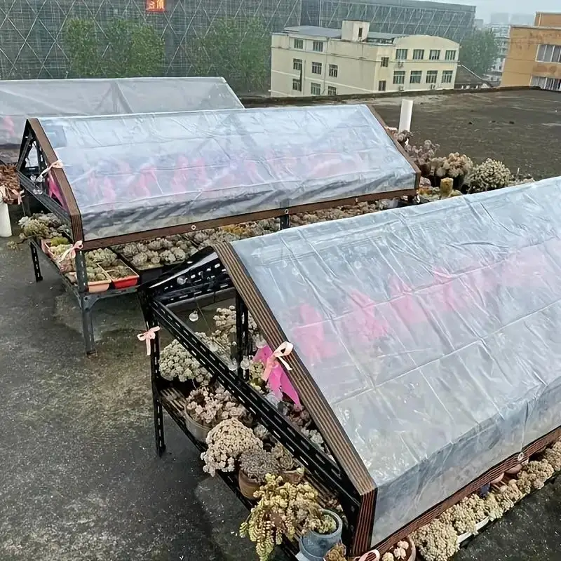 غطاء مطر للفناء الخارجي، حافة بولي إيثيلين 2 × 3 متر مع حلقات، مقاومة للرياح ومقاومة للماء