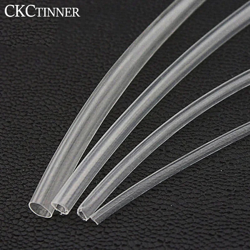 5M/LOT 2:1 transparent heat tube 1mm~10mm Polyolefin Heat Shrink Tube Cable Sleeves Wrap Wire heat shrink tube Connector