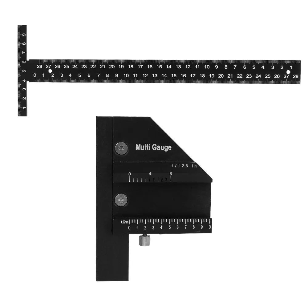 Versatile 0-280Mm Marking Depth T Ruler For Woodworking Aluminum Alloy Sliding Measuring Gauge Scribe Tool