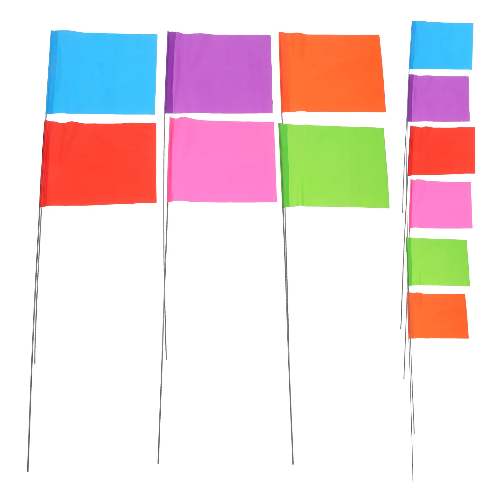 

120Pcs Landscaping Marking Flags Polyester Ground Indicator Flags for Lawn Irrigation Sprinkler System Garden Fence Yard Dog