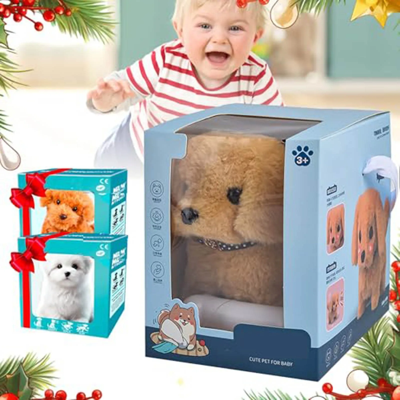 روبوت جرو بلدي روبوت واقعي جرو روبوت جرو يشبه لعبة جرو حقيقية للكلاب المشي وكأنها جرو حقيقي