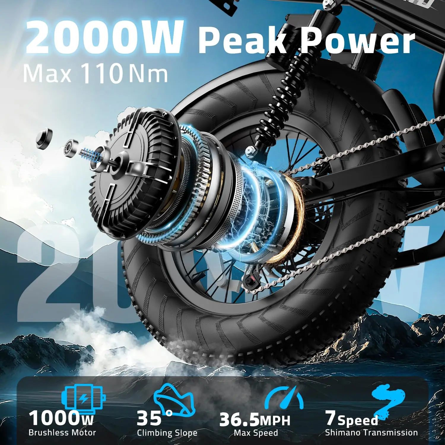 Electric Bike for Adults & Teens UL2849 Certified 250W Motor 20MPH Commuter E-Bike, Customized
