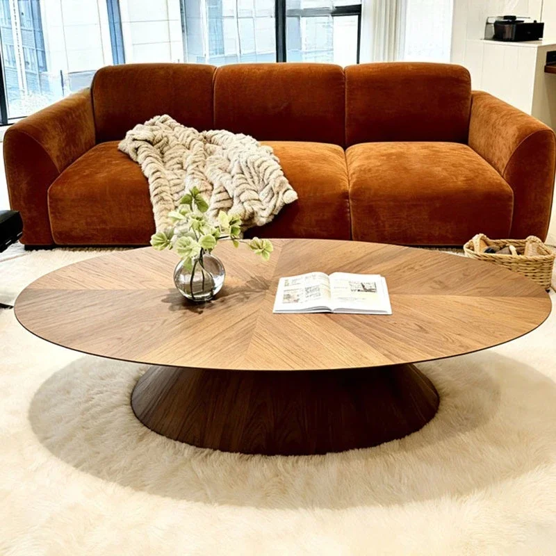 Industrial Decoration Coffee Table Wood Living Room Luxury Round Unique Side Table Minimalist Standing Meubles Salon Furniture