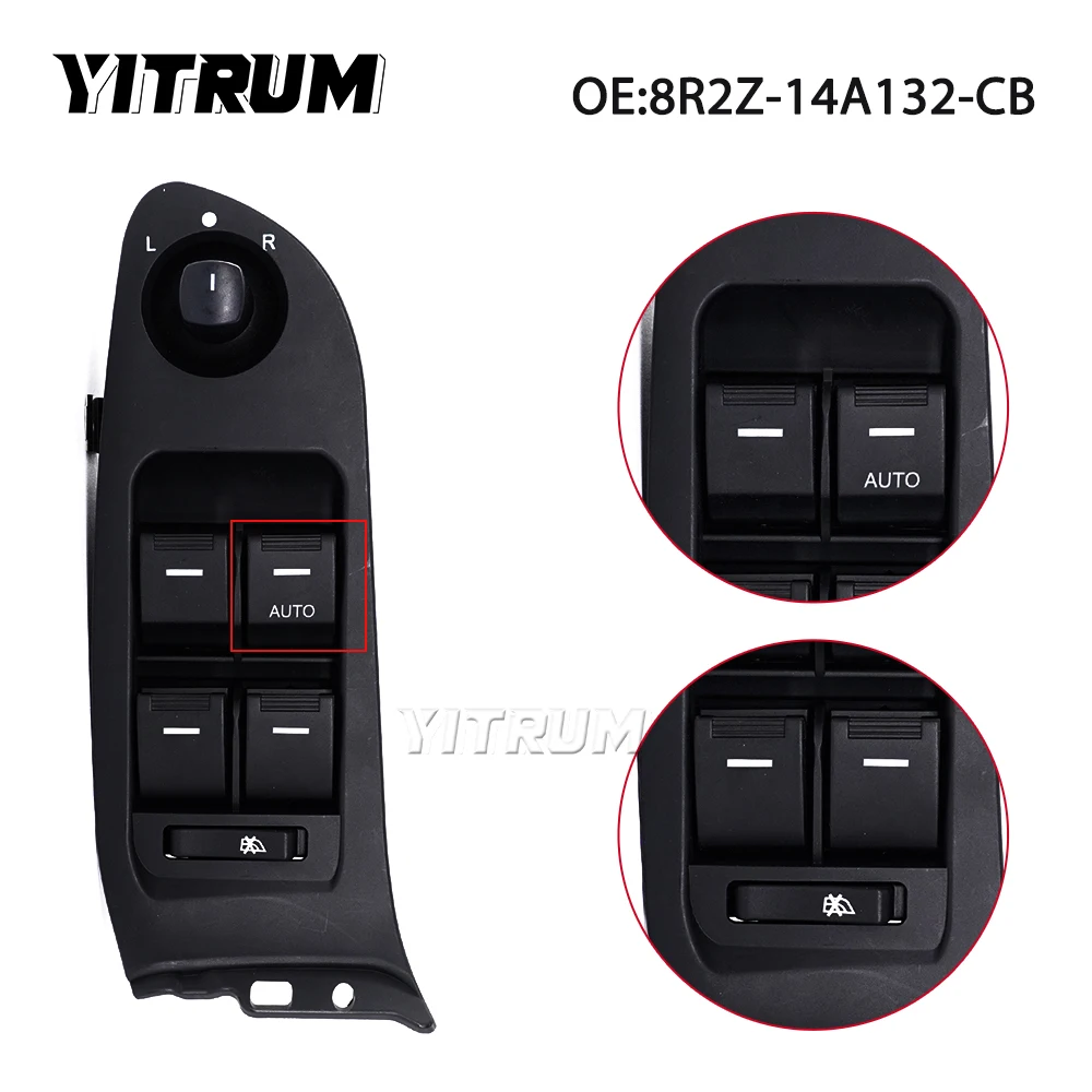 YITRUM 8R2Z-14A132-CB 8R2Z14A132CB Auto Lifter Window Control Switch Button For Ford Falcon FG Series Sedan Car Accessories