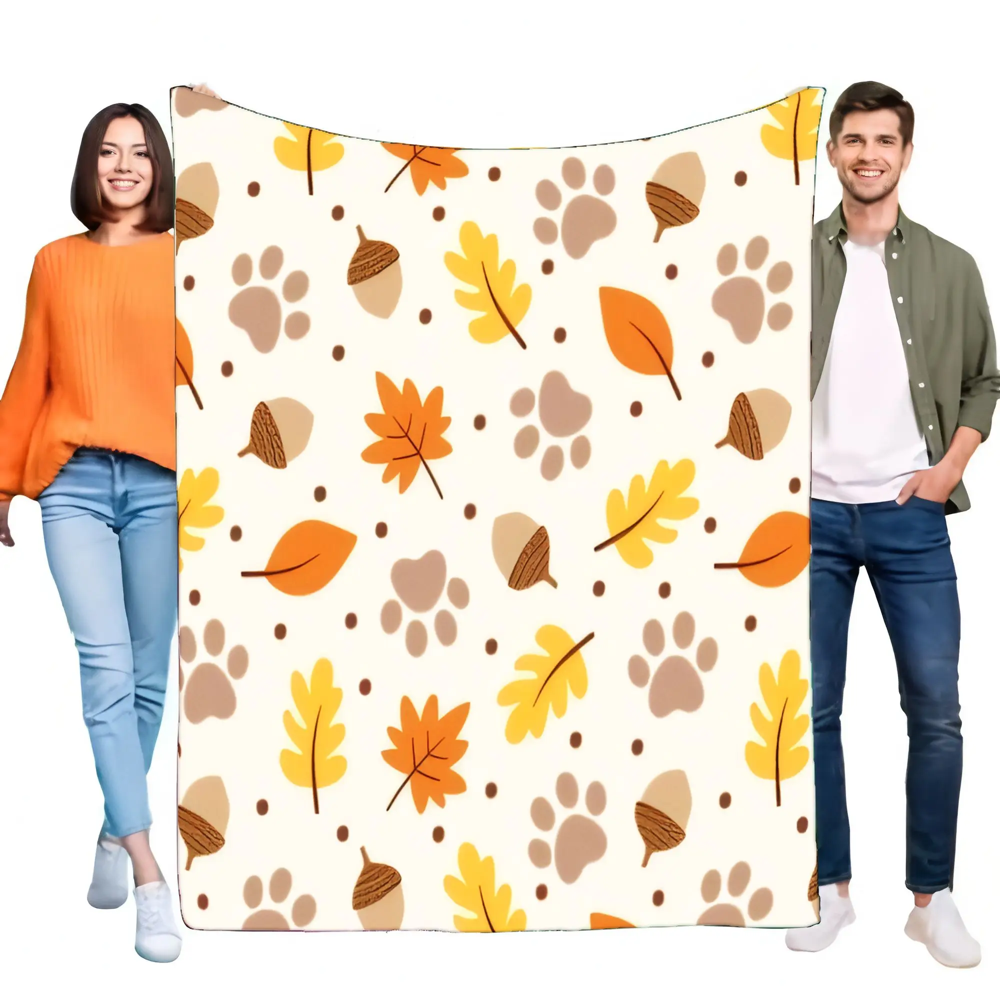 Gemütliche Decke mit Herbstblättern, weich, leicht, Sofaüberwurf, ideal für Heimdekoration, perfektes Geschenk für die Herbstsaison, kuscheln auf kühl