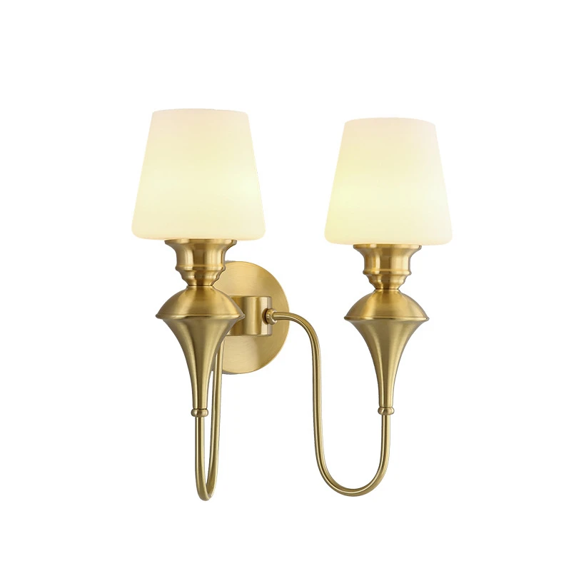 

Nordic Luxury Copper Wall Lamps Modern Villa Hotel Living Room Study Bedroom Corridor Home Deco Wall Lights