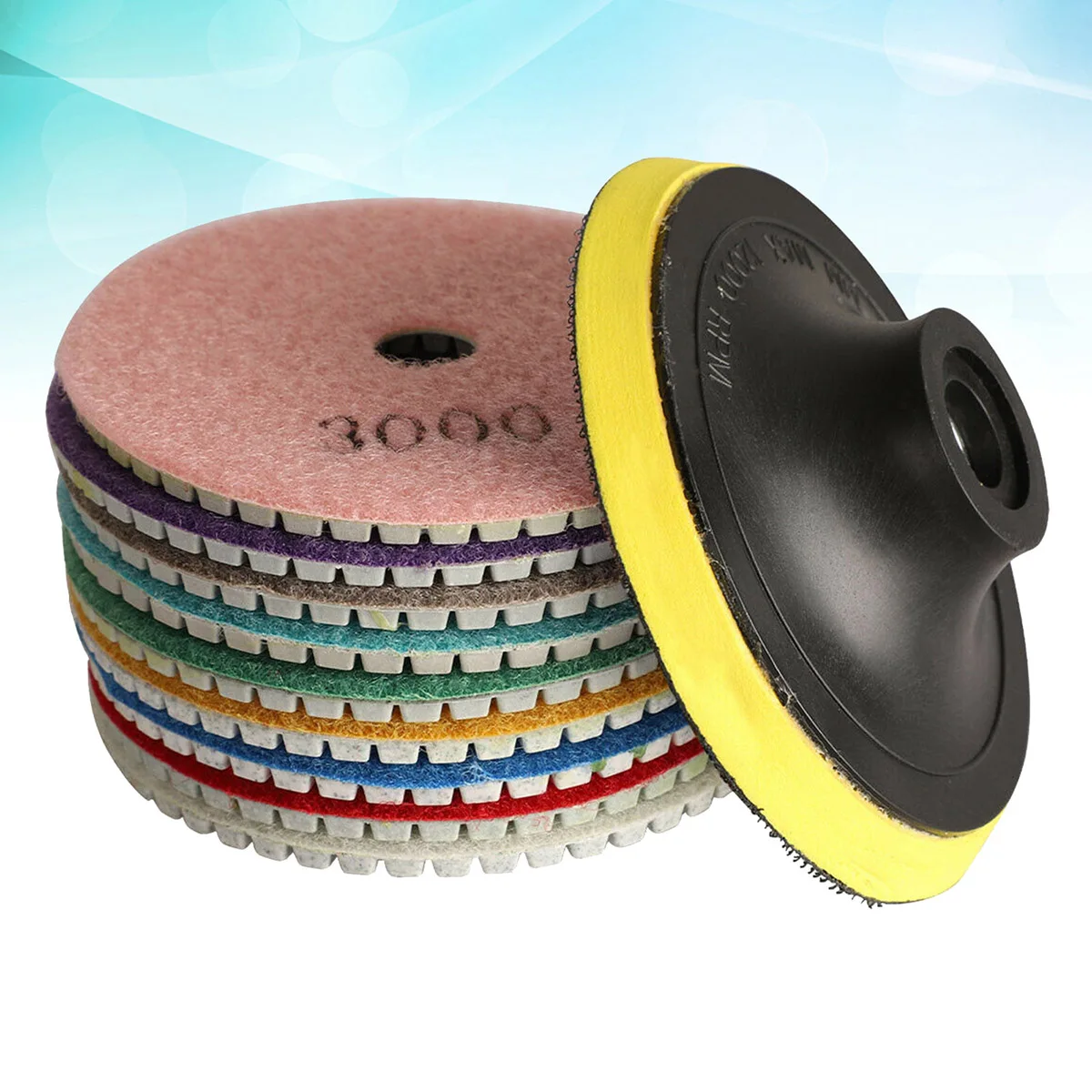10pcs Diamond Polishing Pads 4 Inch Wet Dry For Granite Marble Stone Concrete Grinding Discs Kit Pads For Stone