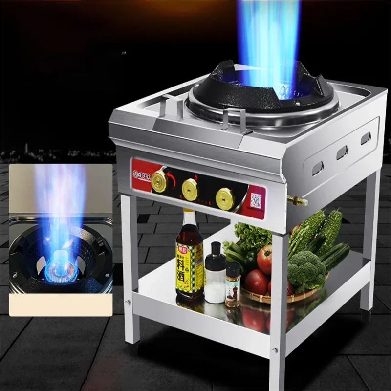 Household Fierce gas Stove Commercial Hotel Restaurant Gas Cooker High Pressure Liquefied Gas Cooktop with Flameout Protection