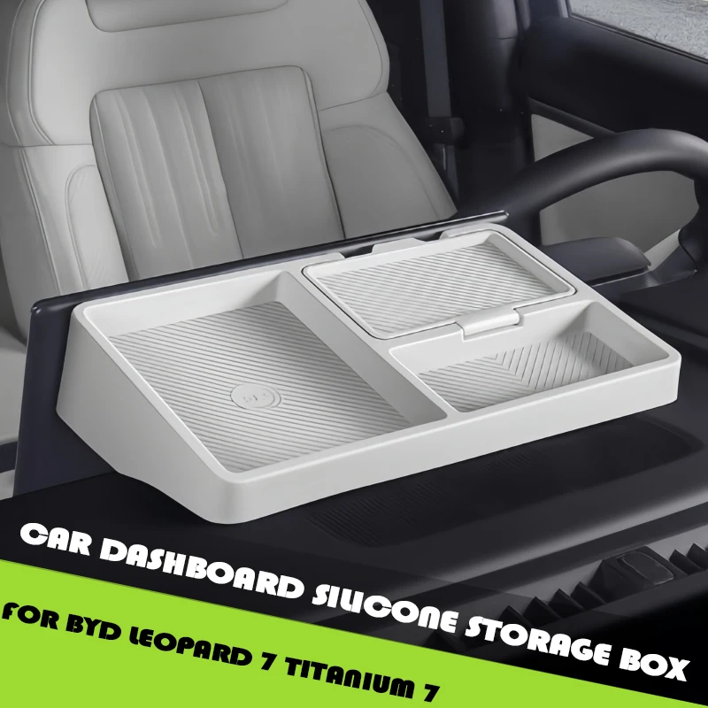 

Car Dashboard Silicone Storage Box Fit for BYD Leopard 7 Titanium 7 Modified Car Screen Rear Storage Box Interior Upgrade Parts