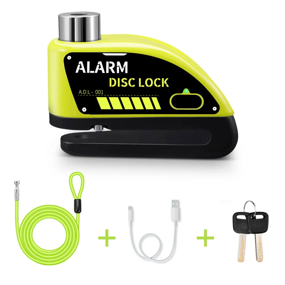 Extractme Motorcycle Alarm Schijfrem Slot Beveiliging Moto Wiel Schijf Hangslot Waterdicht 110dB Luid Anti Diefstal Alarma Motocicleta - afbeelding 1