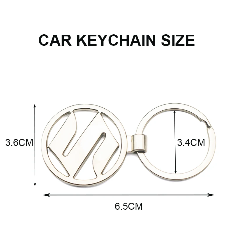 Car Keychain 3D Metal Hollow Styling Badge Keyrings Key Holder Supplies For Suzuki Grand Swift Jimny Vitara Baleno SX4 Alto Etc.