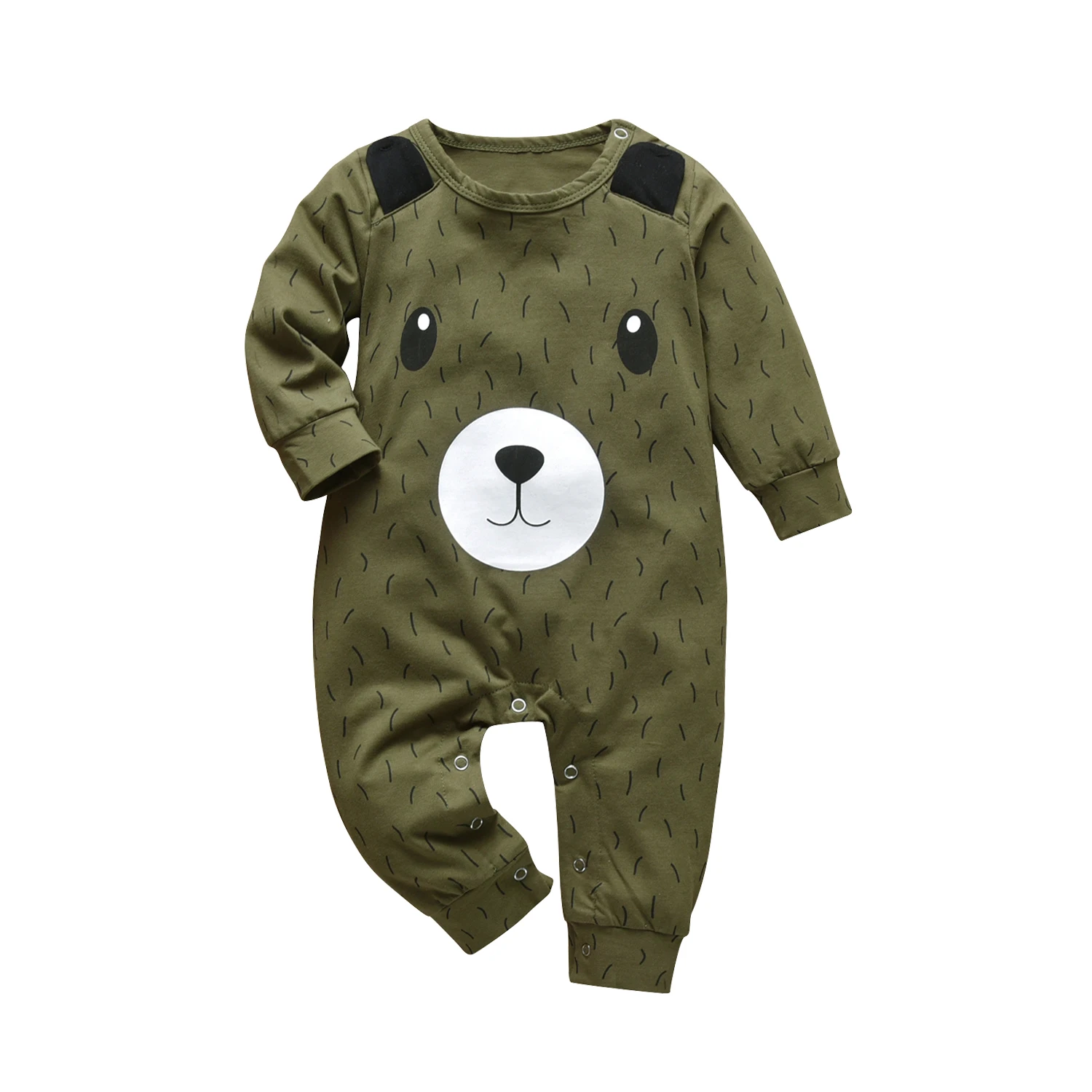 

2024 New Born Baby Boy Romper Jumpsuit Onesie Spring Autumn Clothes Cute Printed Cotton Long Sleeve One Piece Climb Clothing