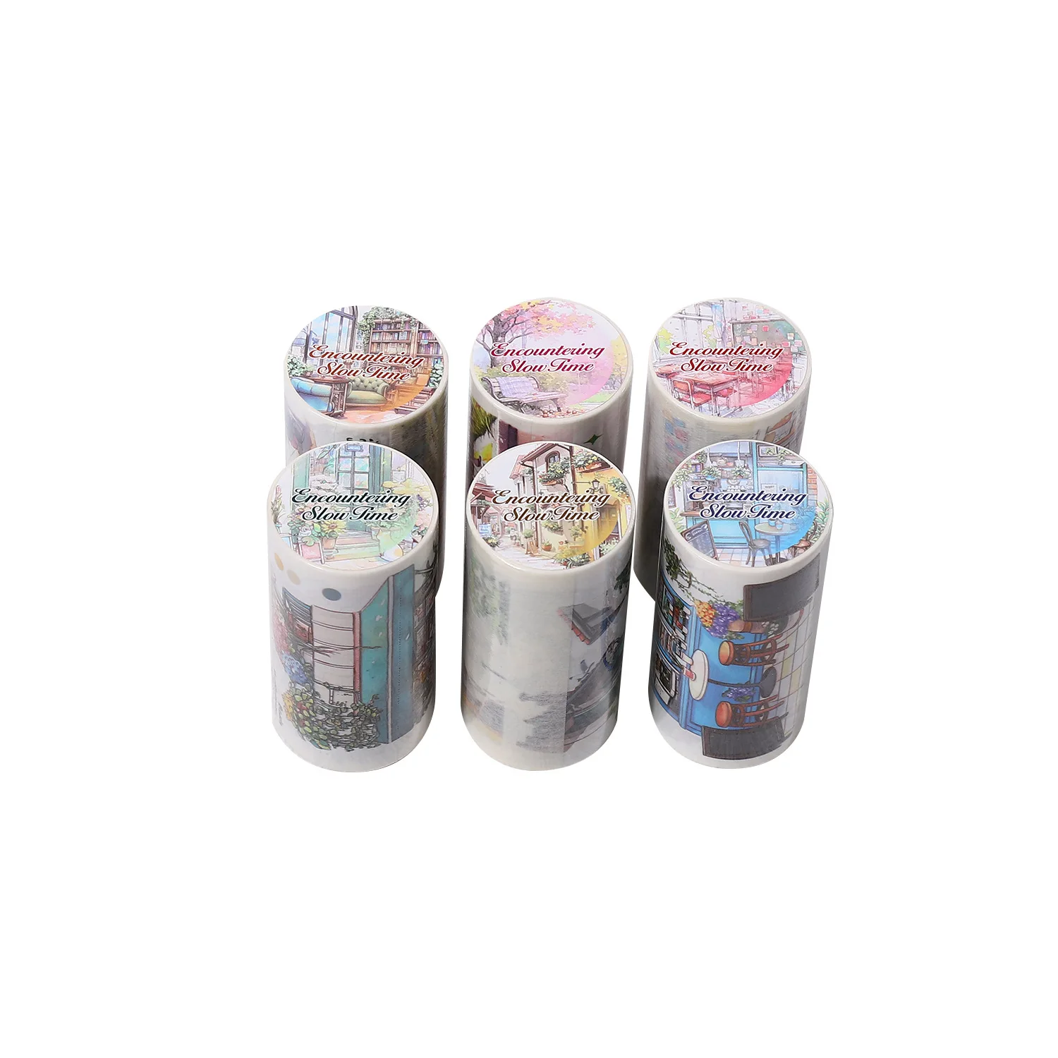 

10pcs/1lot Decorative Adhesive tapes Encountering Slow Time Scrapbooking DIY Paper Scrapbooking Stickers