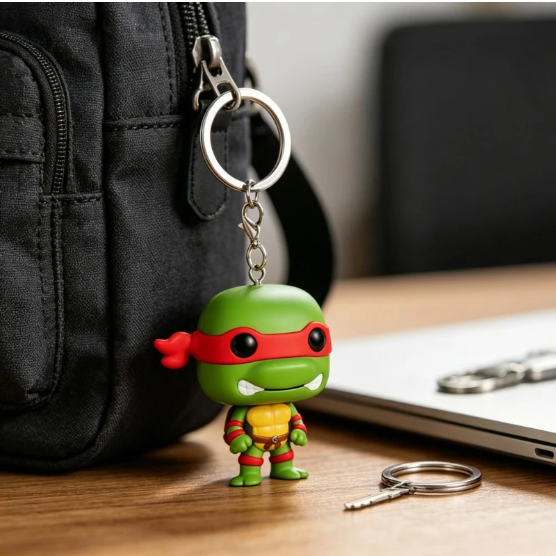 Anime Ninja Turtle Characters Pocket Mini Keychain Pendant Set, Holiday Gifts for Fans & Kids