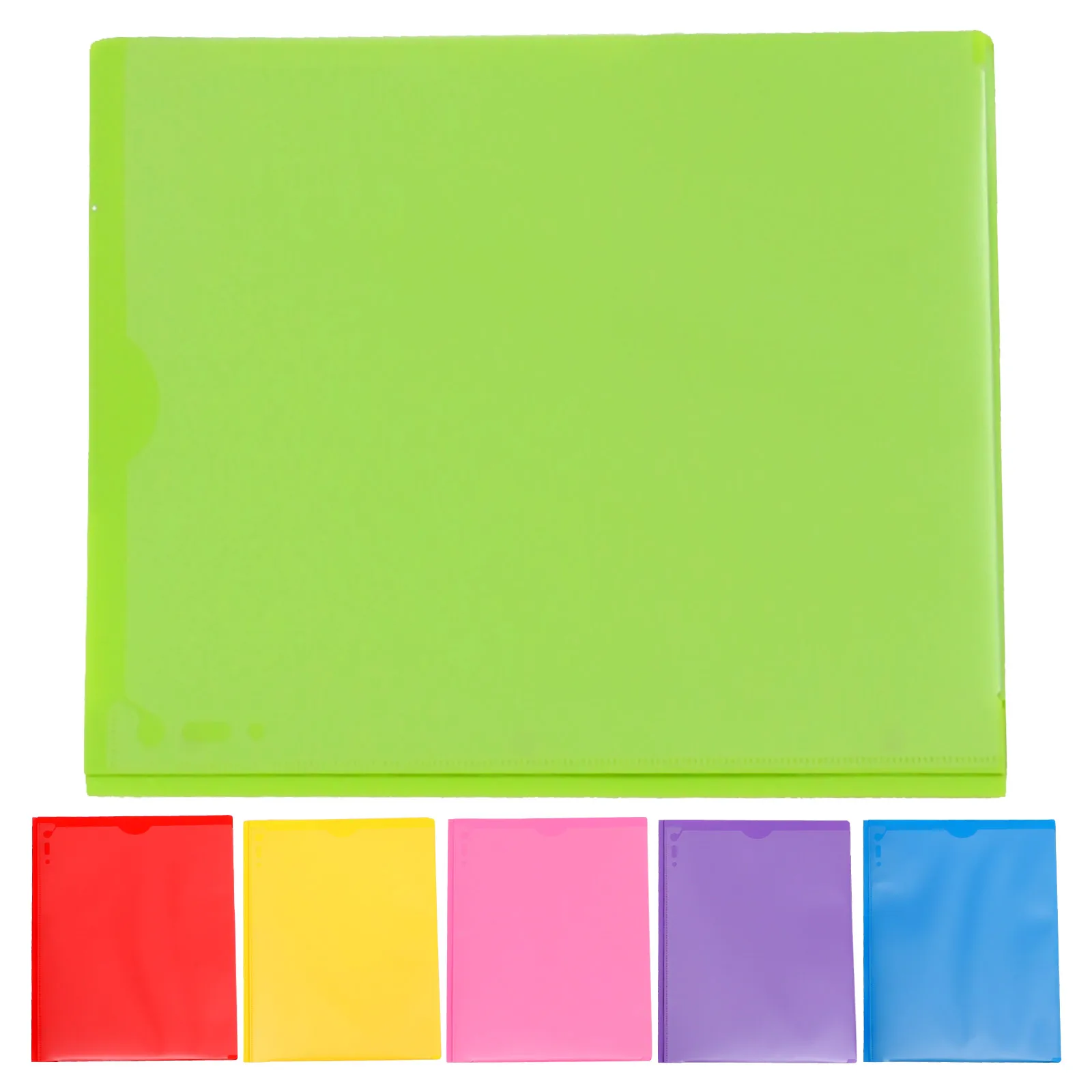 

6Pcs File Folders 2-Pocket Document Organizer Colored Heavy Duty Plastic Folders for Office Home Use Book Binding